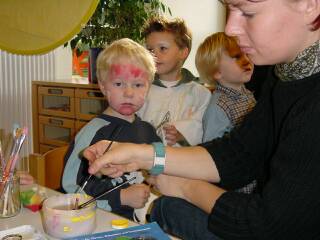 Der Kindergarten war schön geschmückt ...