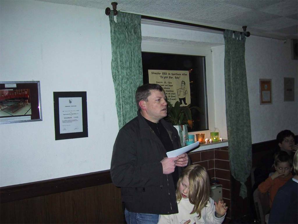 Adventsfeier der Jugendabteilung des SV RW Alfen (2002)