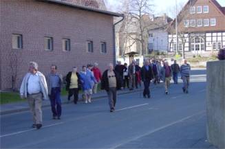 Die Wanderung führte bis zur Schützenhalle.