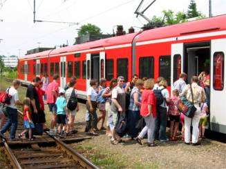 Auch die Zugfahrt war für viele ein Erlebnis. Ohne Umsteigen ging die 35 minütige Fahrt wieder zurück