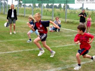 Anschließend waren die anderen Disziplinen gefragt. Hier der 50-Meter-Sprint