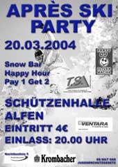 Die Alfener Jungschützen veranstalteten am 20.3. eine Aprés Ski Party in der Alfener Schützenhalle
