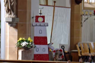 Dieses Jahr stand die Vorbereitung zur Erstkommunion unter dem Motto "Mit Jesus an Bord immer auf sicherem Kurs"
