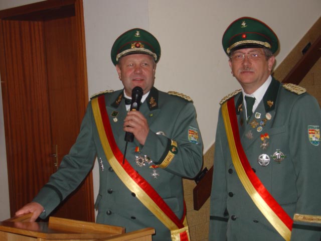 Oberst Drüke und Brudermeister Hansmeier begrüßten alle Ehrengäste