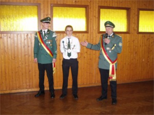 Neuer Bezirkschülerprinz Dennis Drüke (wurde am selben Tag in Altenbeken beim Bez.-Jungschützentag ermittelt)