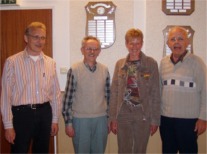 v.l. H.Nillies, Andreas Mura 3 Platz, Maria Wenzel 1.Platz, Alfons Reiher 2.Platz