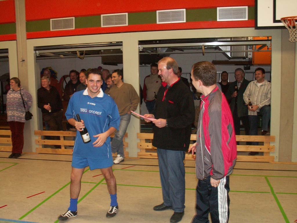 Den Preis für den besten Torschützen erhielt Thomas Hoffmeister von der 1. Mannschaft. Er erzielte 7 Tore.