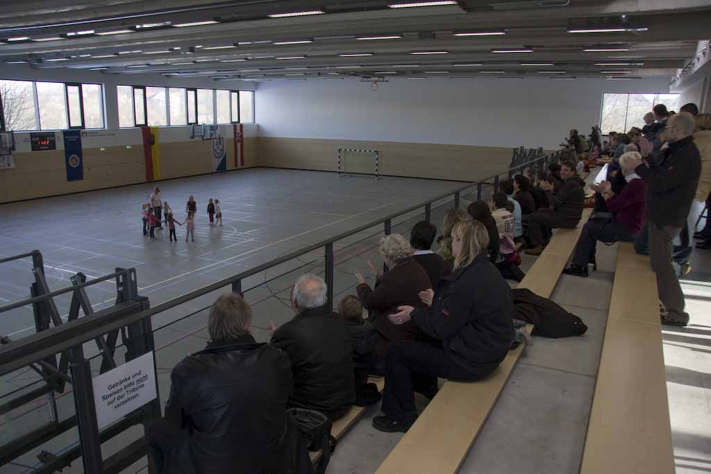 <p>Die Halle bietet drei Spielflächen</p>