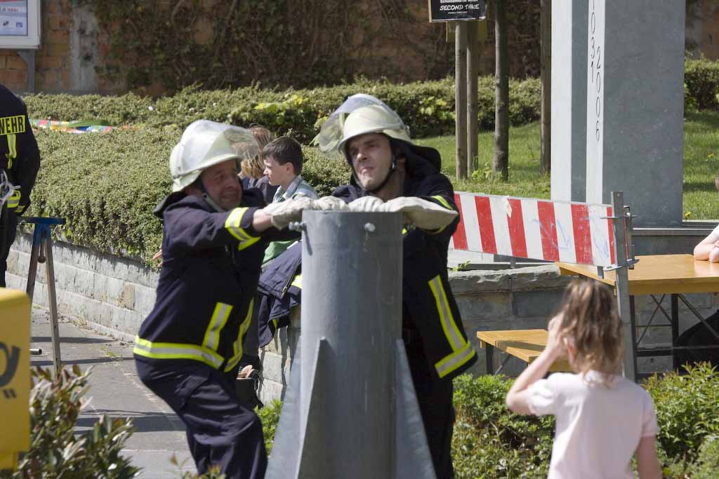 <p>Die „Raketenrampe“ wird umgelegt</p>