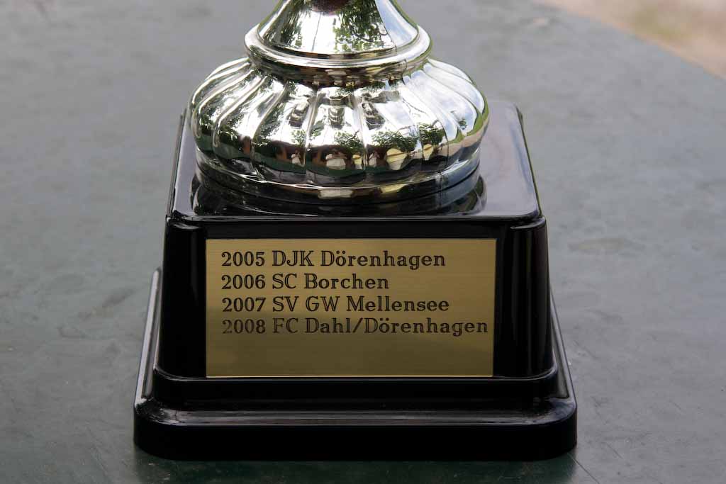 <p>Gespielt wurde in zwei Gruppen mit je drei Teams. Jedes Spiel wurde 2 x 15 Minuten ausgetragen. Danach folgten die Platzierungsspiele. Der FC Dahl/Dörenhagen spielte gegen den SV BW Etteln um den 5. Platz und der RSV Mellensee gegen das Team der Bundeswehr um den 3. Platz.</p>