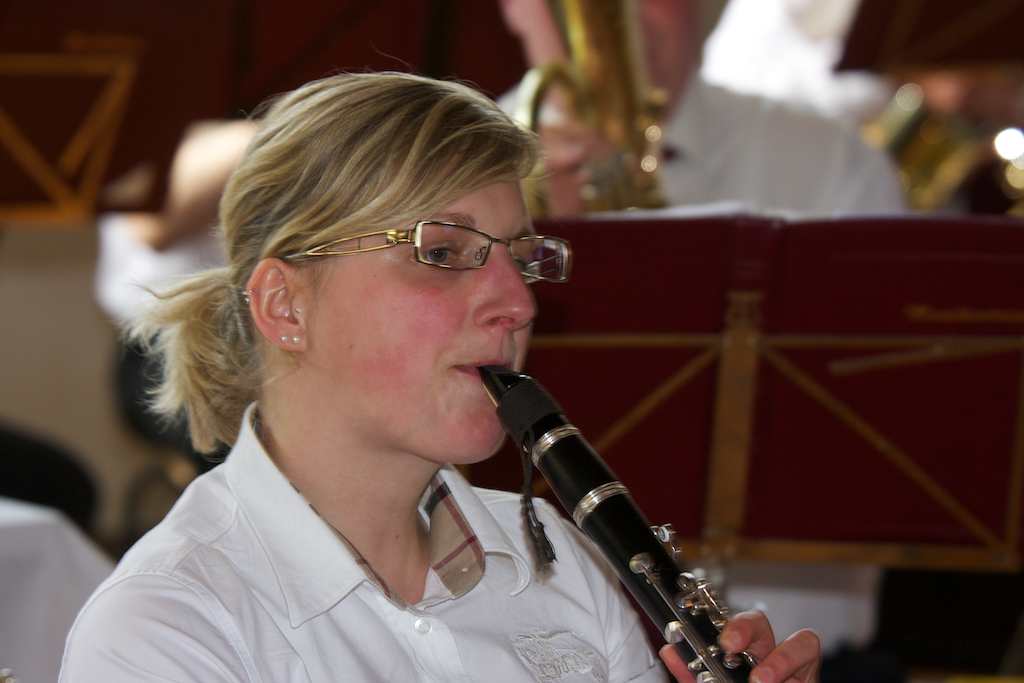 <p>Der Musikverein Alfen beim Schützenfest in Altenrüthen</p>