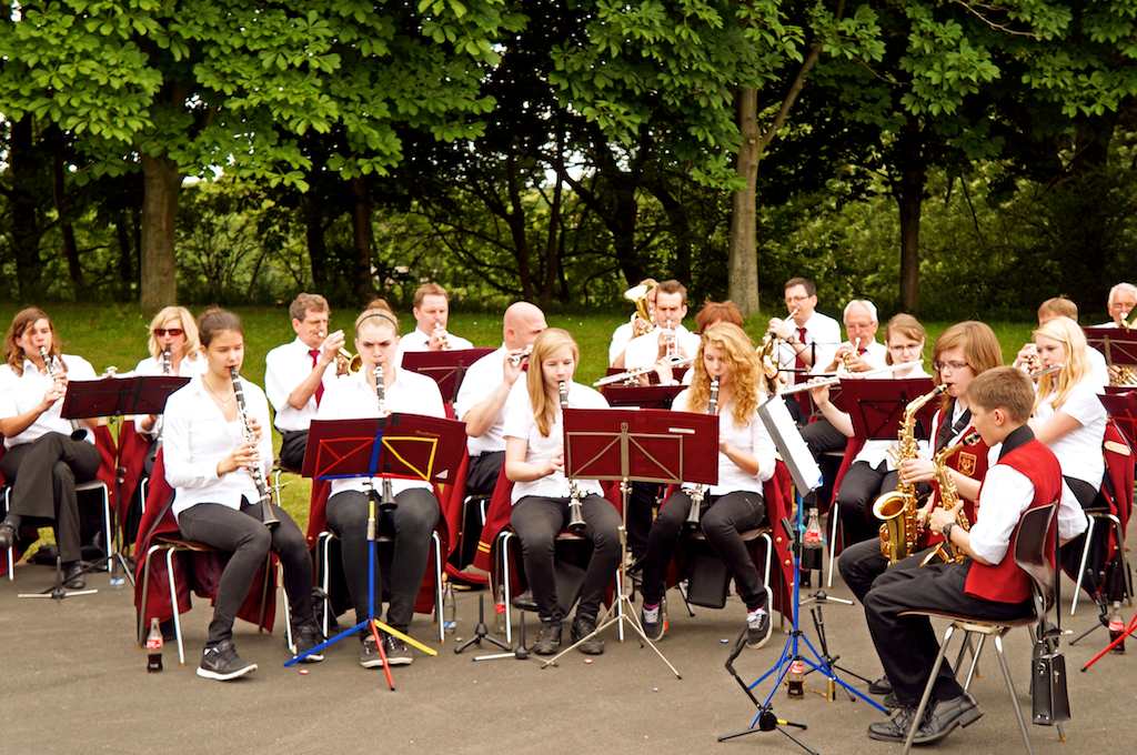 <p>Der Musikverein unterhielt die Besucher des Vogelschießen</p>