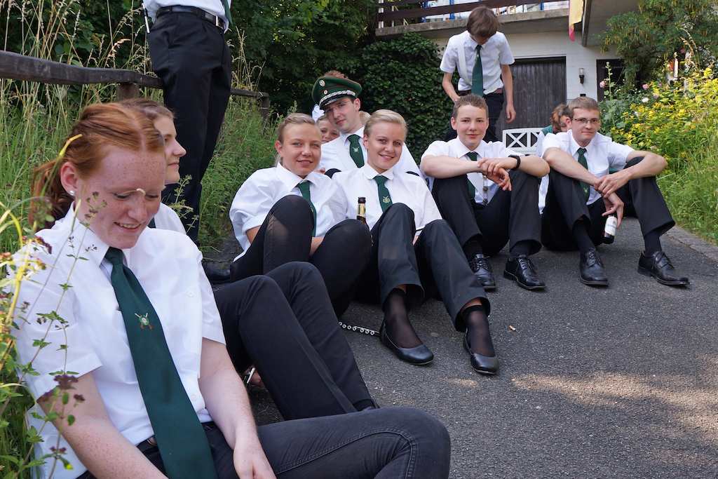 <p>Noch ein wenig Pause vor dem Marsch</p>