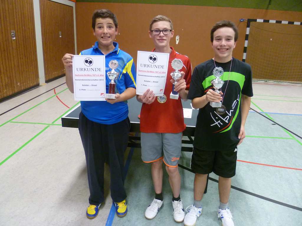 <p>Schüler Einzelsieger: C. Repede (2), P. Rochell (1), Jonas Droll (3)</p>