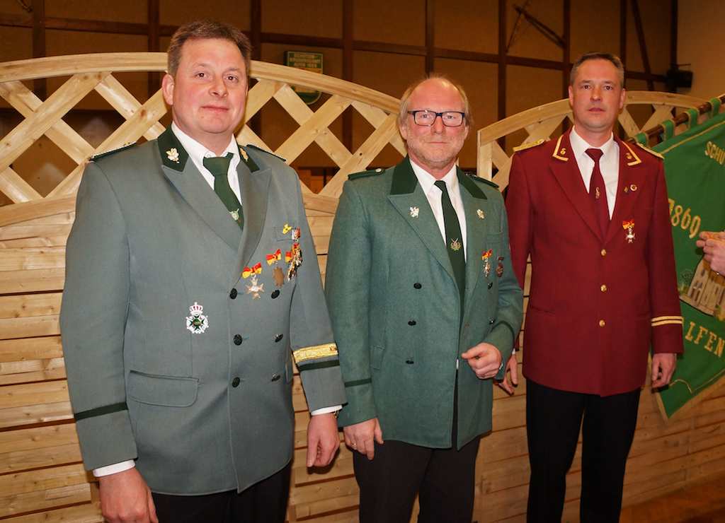 <p>25 jährige Mitgliedschaft: Claus Lohmann, Walter Hermes, Hartwig Thiele</p>