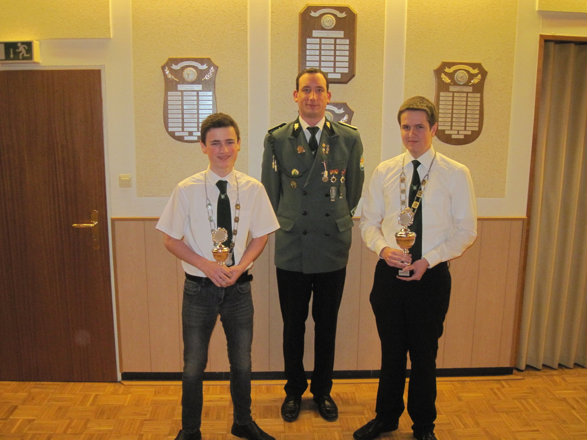 <p>Schülerprinz Justin Nillies, Jungprinz Patrick Schumacher</p>