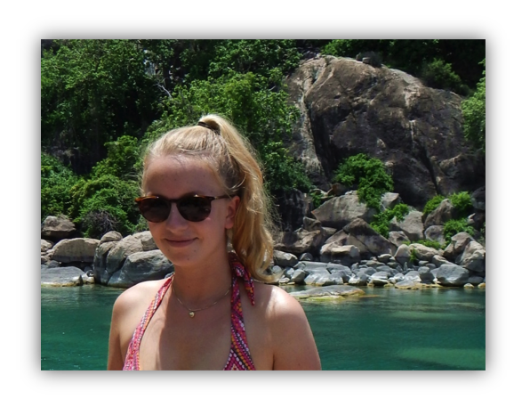 <p>Ich auf der Insel in Monkey Bay</p>