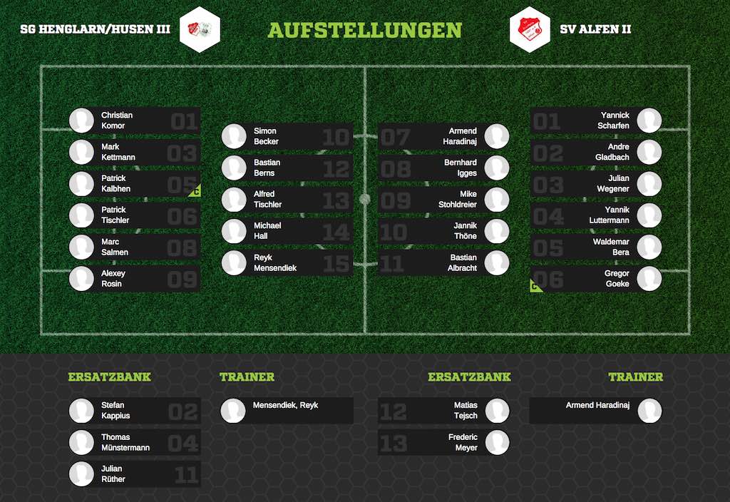 <p>Aufstellung</p>