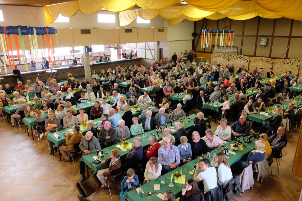 <p>Die Schützenhalle war bis auf den letzten Platz gefüllt.</p>