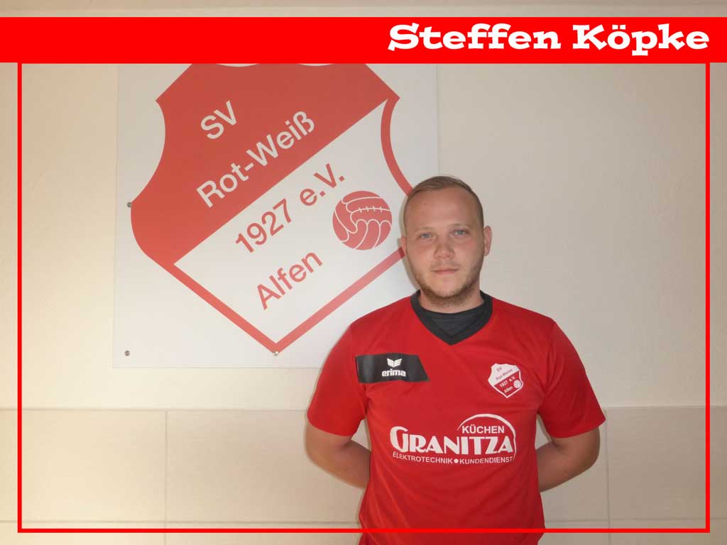 <p>Steffen Köpke<br />
Alter: 27.05.89<br />
Position: Abwehr<br />
Spielt für Alfen seit: 07. 2016<br />
Alter Verein: DJK Paderborn</p>