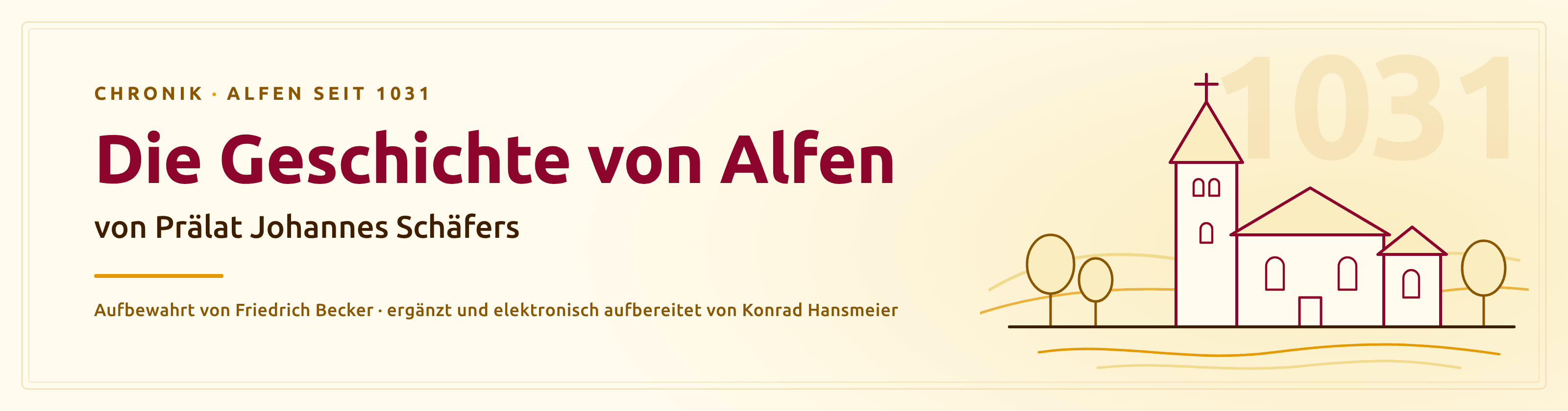Die Geschichte von Alfen — von Prälat Johannes Schäfers